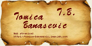 Tomica Banašević vizit kartica